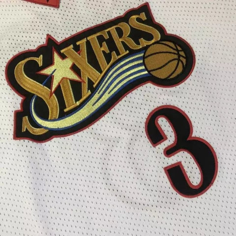 Regata NBA Philadelphia 76ers Retrô 1997 - 1998 Nike Authentic Iverson 3 - Branca