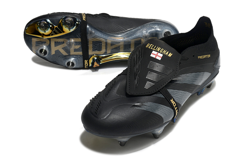 Adidas Predator Elite Fold-Over Tongue SG - Preta e Cinza