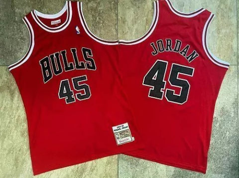 Regata NBA Chicago Bulls Retrô 1994-1995 Mitchell & Ness Authentic Jordan 45 - Vermelha