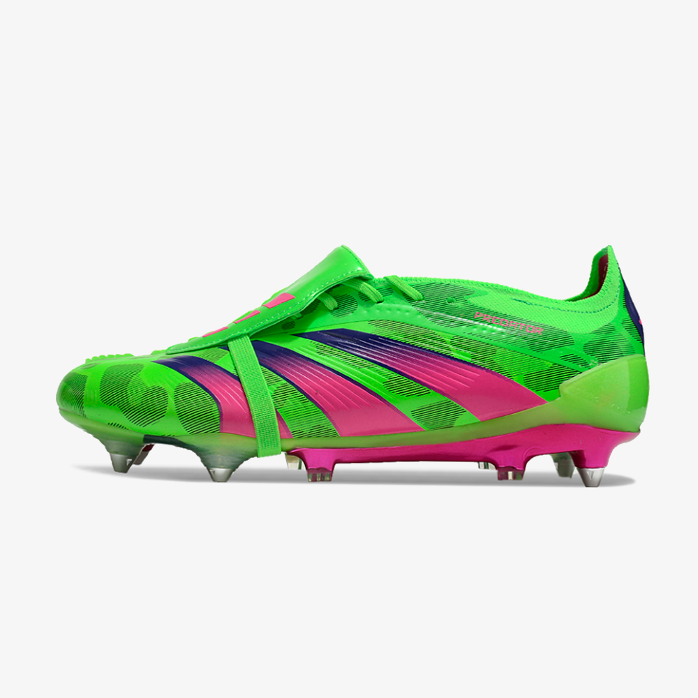 Adidas Predator Elite Fold-Over Tongue SG - Verde, Rosa e Roxa