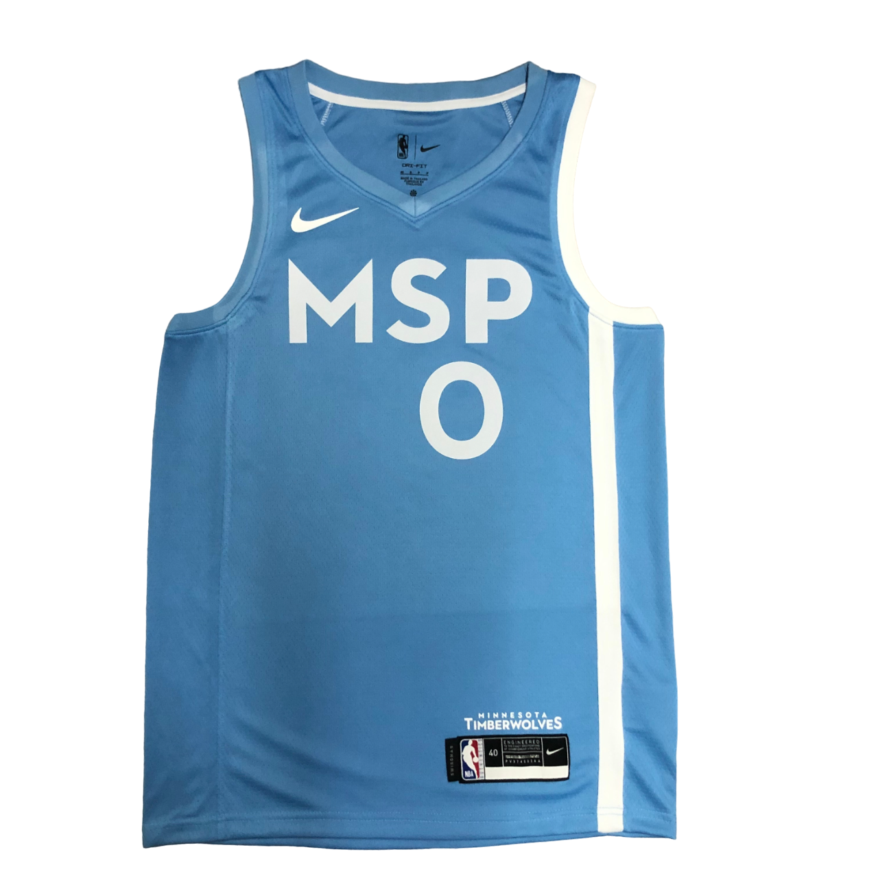 Regata NBA Minnesota Timberwolves City Edition Nike Authentic Russell 0 - Azul