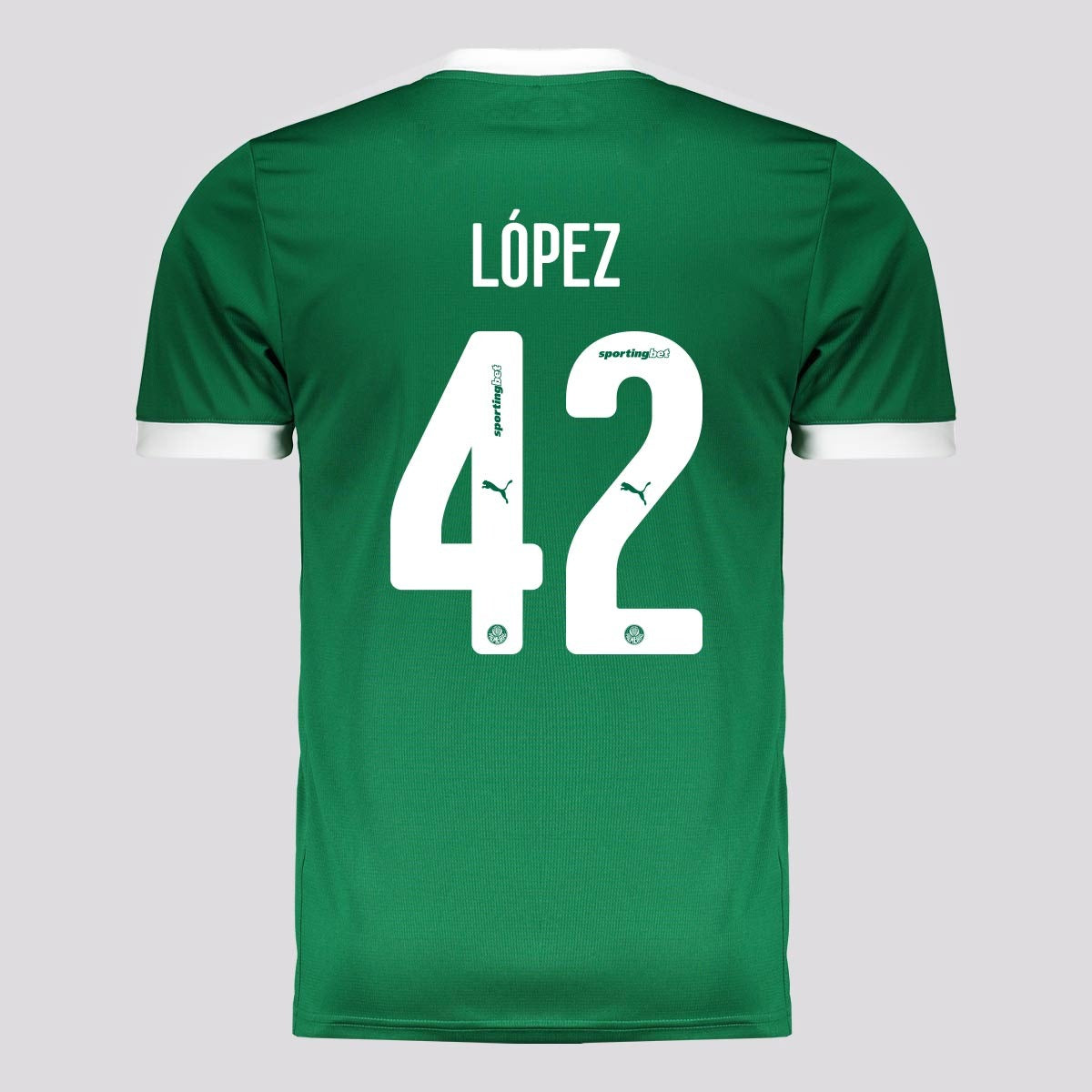 Camisa Puma Palmeiras 2025/26 I - LÓPEZ N° 42