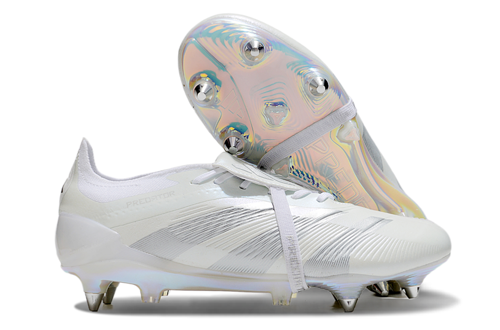 Adidas Predator Elite Fold-Over Tongue SG - Branca e Prata
