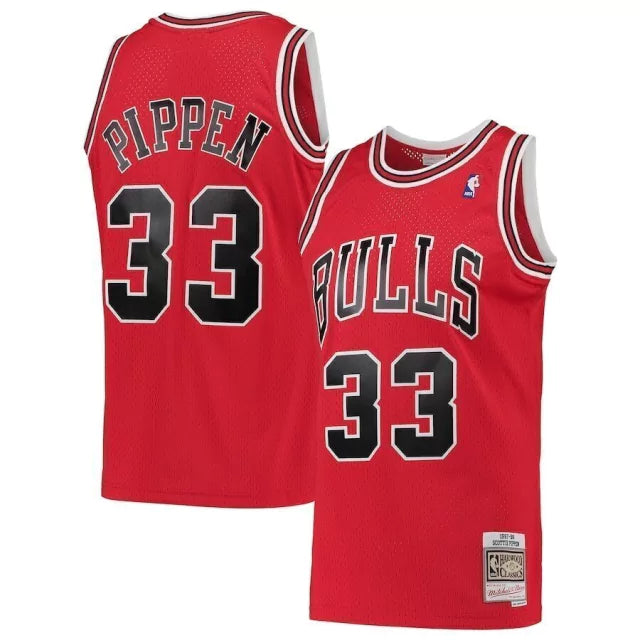 Regata NBA Chicago Bulls Retrô 1997 - 1998 Mitchell & Ness Authentic Pippen 33 - Vermelha