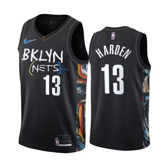 Regata NBA Brooklyn Nets City Edition 20/21 Nike Authentic Harden 13 - Preta