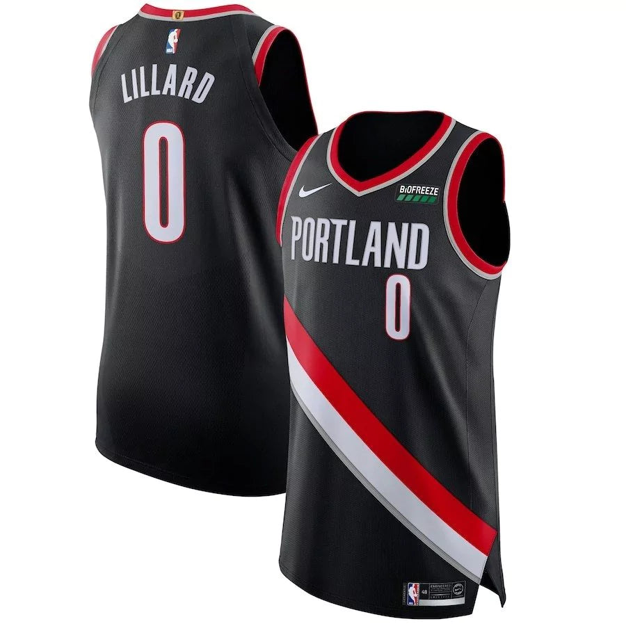 Regata NBA Portland Trail Blazers Icon Edition 20/21 Nike Authentic Swingman Lillard 0 - Preta