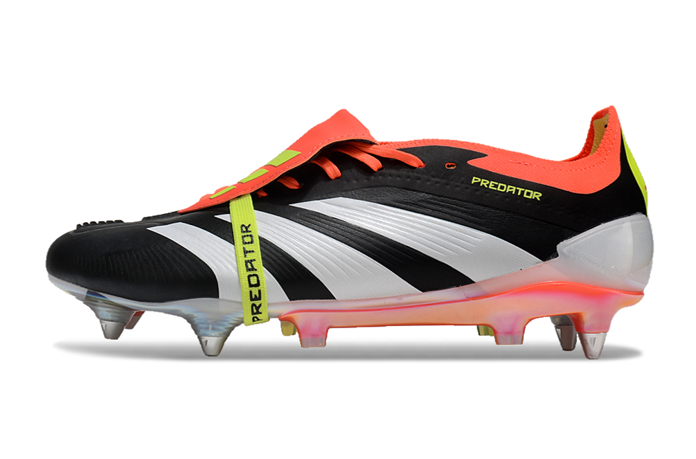 Adidas Predator Elite Fold-Over Tongue SG - Preta, Laranja e Verde