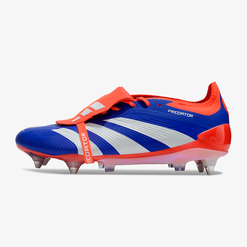 Adidas Predator Elite Fold-Over Tongue SG - Azul, Laranja e Branca