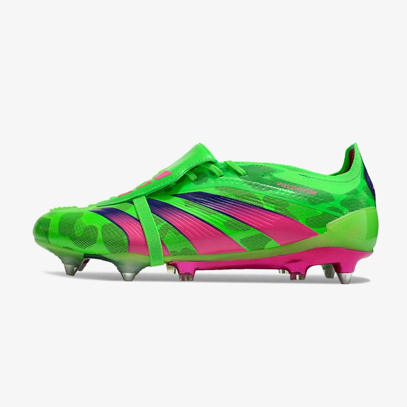 Adidas Predator Elite Fold-Over Tongue SG - Verde, Rosa e Roxa