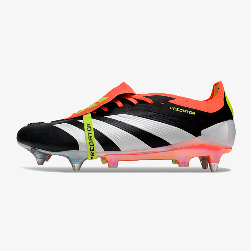 Adidas Predator Elite Fold-Over Tongue SG - Preta, Laranja e Verde