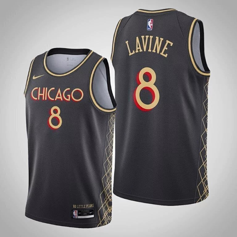 Regata NBA Chicago Bulls Edition 20-21 Nike Authentic Lavine 8 - Preta