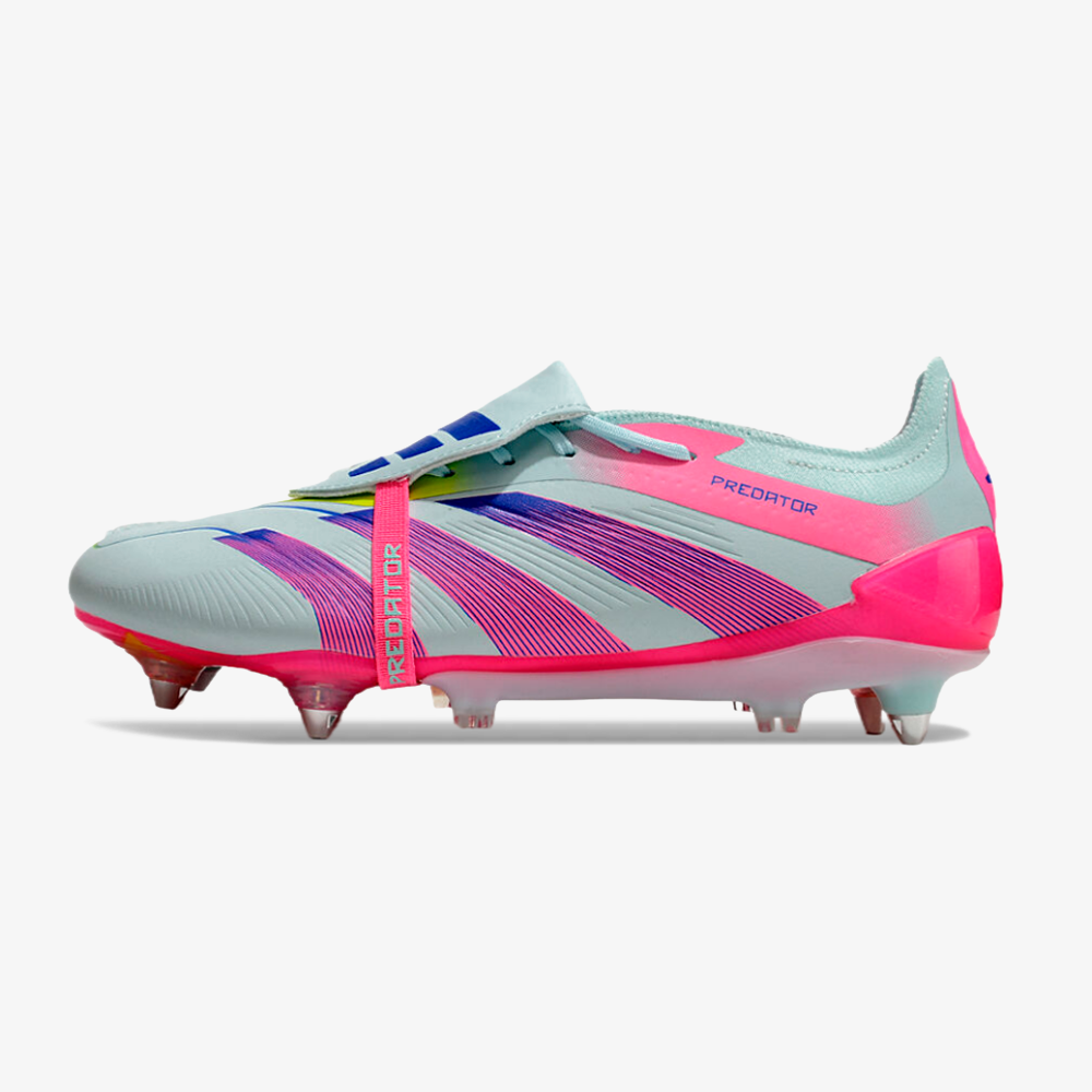 Adidas Predator Elite Fold-Over Tongue SG - Branca, Rosa e Roxa