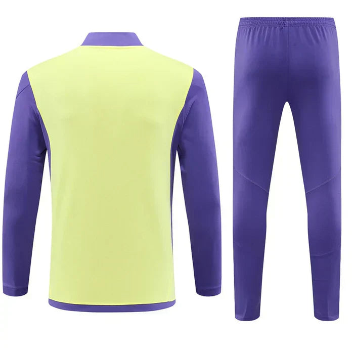 Conjunto Treino Real Madrid 23/24 - Roxo/Amarelo