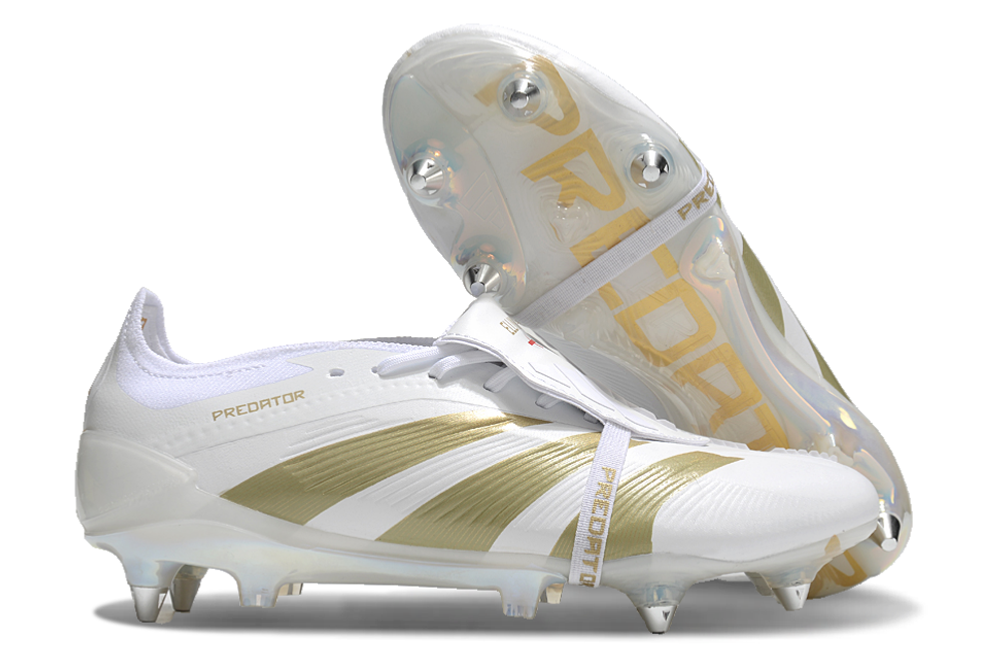 Adidas Predator Elite Fold-Over Tongue SG - Branca e Dourada