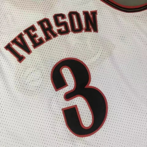 Regata NBA Philadelphia 76ers Retrô 1997 - 1998 Nike Authentic Iverson 3 - Branca