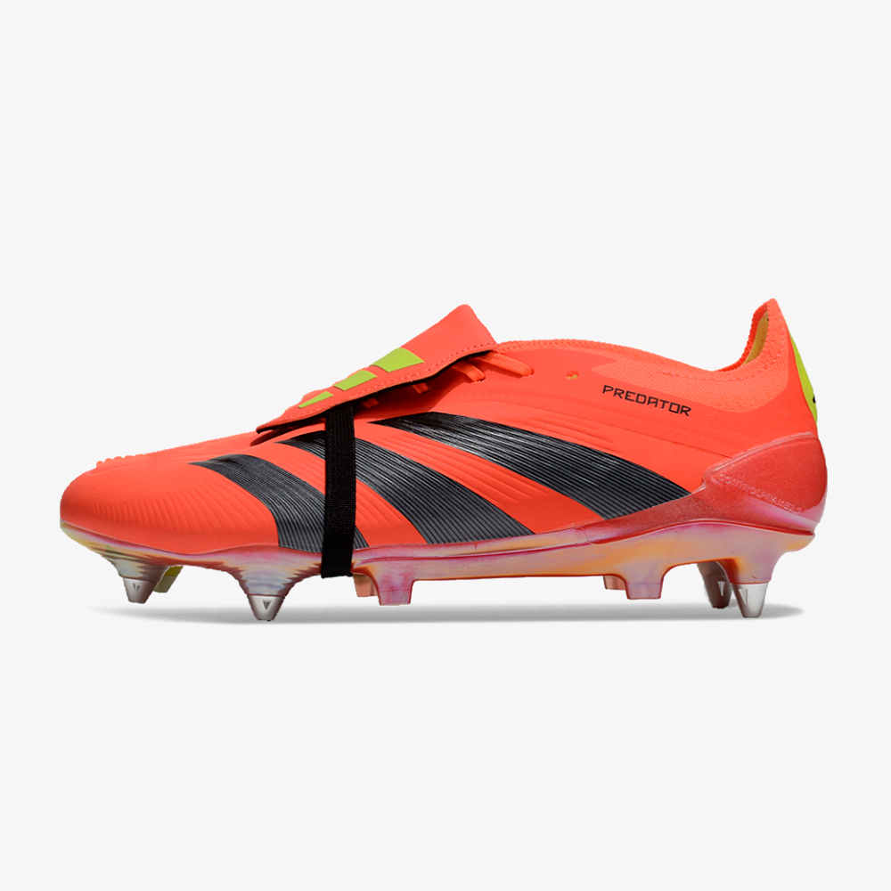 Adidas Predator Elite Fold-Over Tongue SG - Laranja, Cinza, Preta e Verde