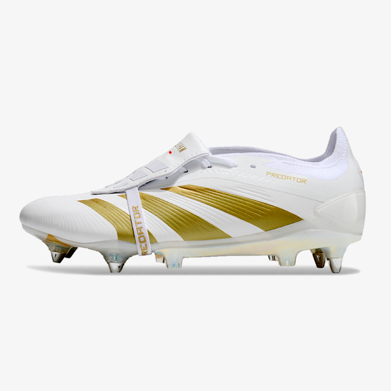 Adidas Predator Elite Fold-Over Tongue SG - Branca e Dourada