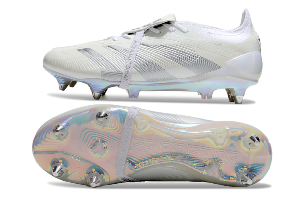 Adidas Predator Elite Fold-Over Tongue SG - Branca e Prata
