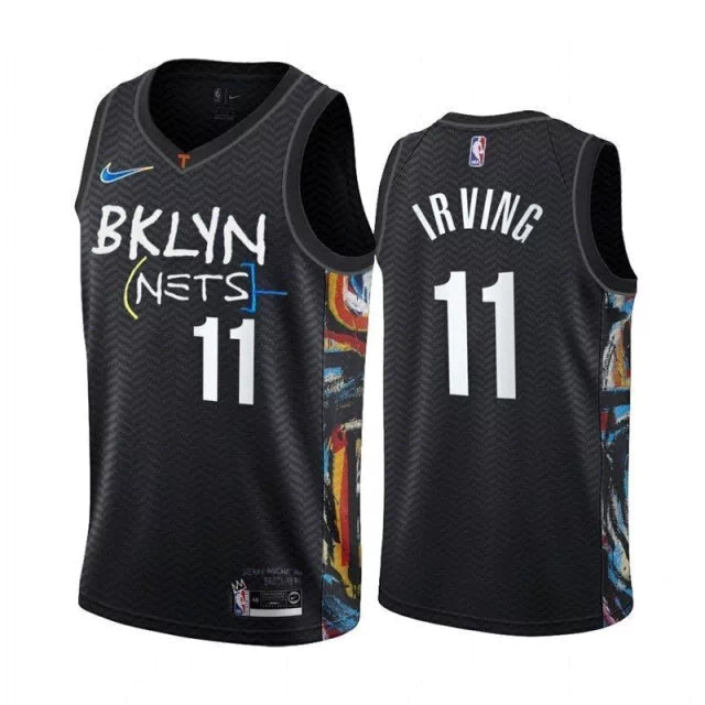 Regata NBA Brooklyn Nets City Edition 20/21 Nike Authentic Irving 11 - Preta