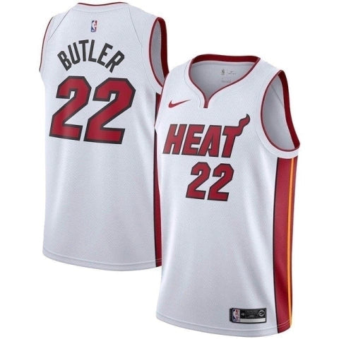 Regata NBA Miami Heat Nike Authentic Butler 22 - Branca e Vermelha
