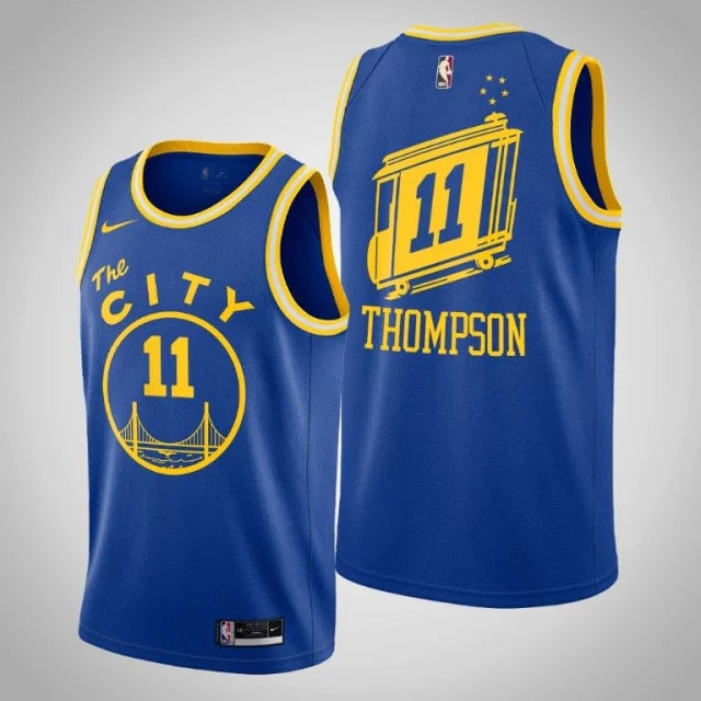 Regata NBA Golden State Warriors Classic Edition 20/21 Nike Authentic Thompson 11 - Azul