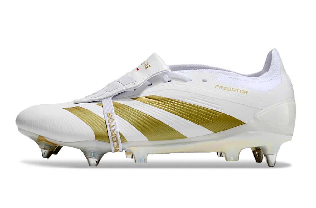Adidas Predator Elite Fold-Over Tongue SG - Branca e Dourada