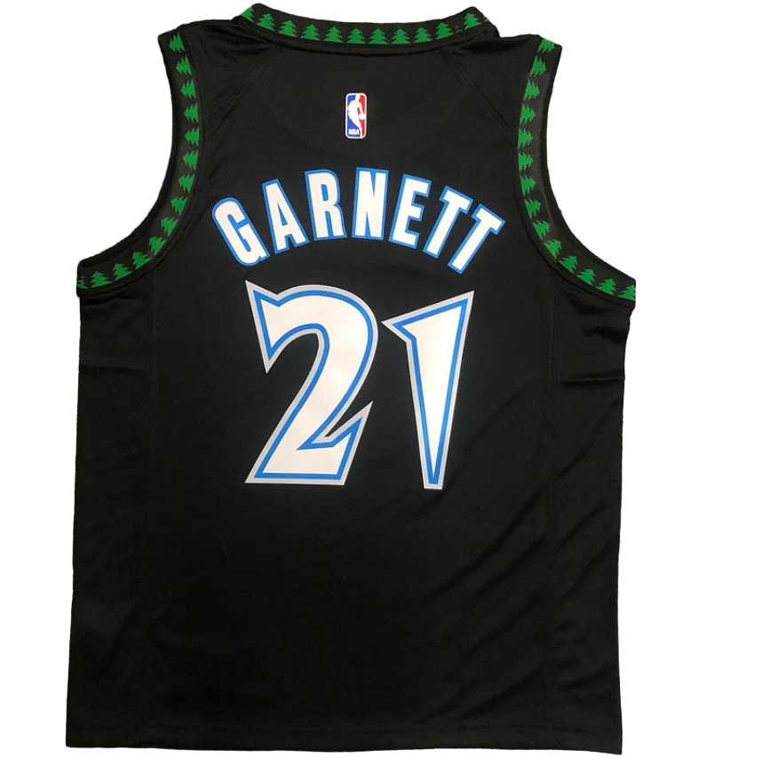 Regata NBA Minnesota Timberwolves Retrô Nike Authentic Garnett 21 - Preta