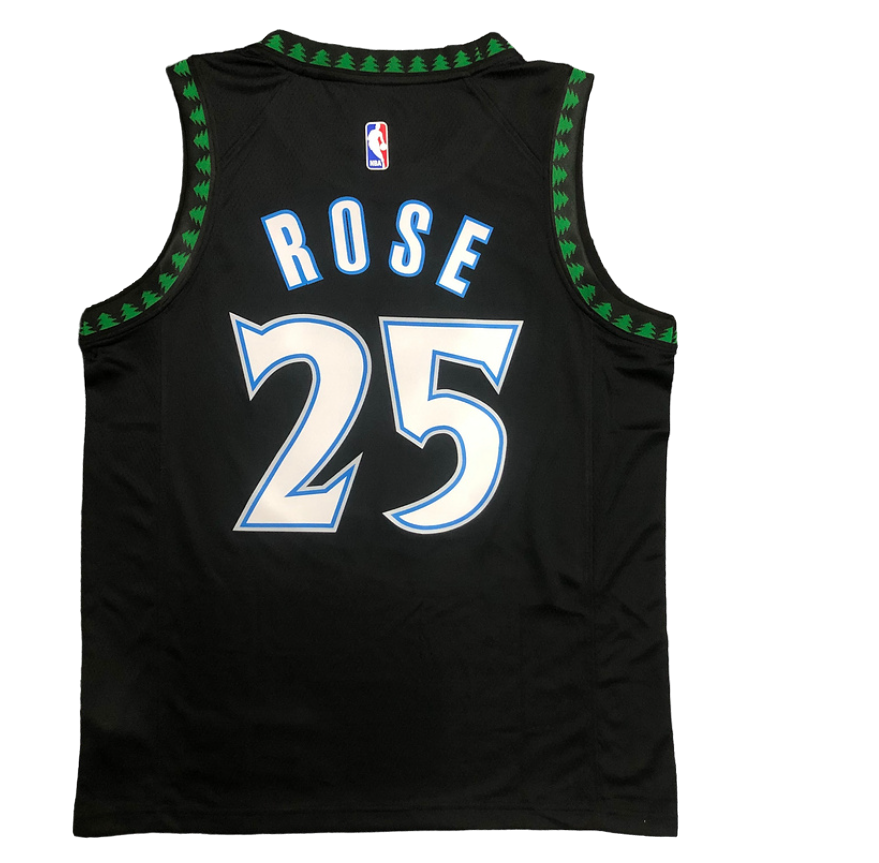 Regata NBA Minnesota Timberwolves Retrô Nike Authentic Rose 25 - Preta
