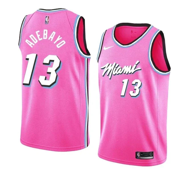 Regata NBA Miami Heat Nike Authentic Adebayo 13 - Rosa