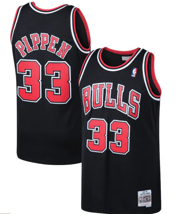 Regata NBA Chicago Bulls Retrô 1997 - 1998 Mitchell & Ness Authentic Pippen 33 - Preta