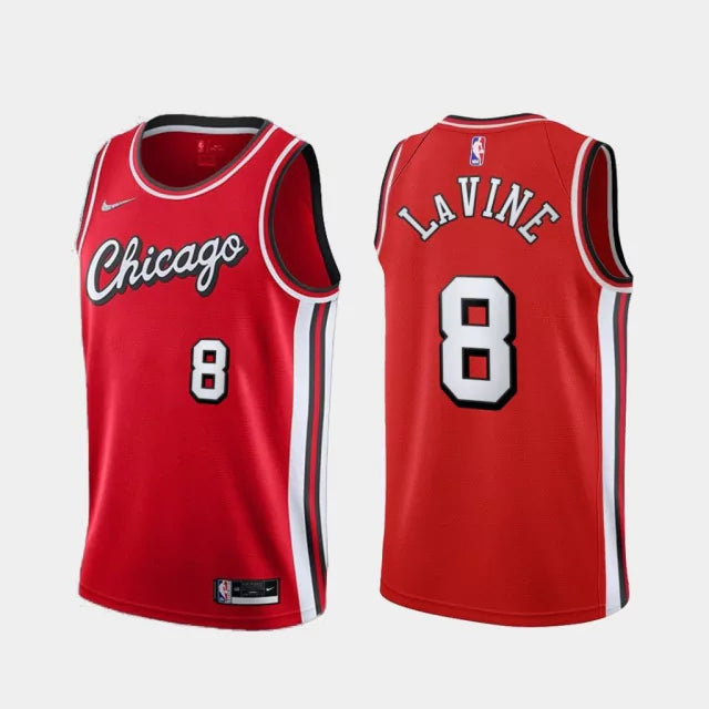 Regata NBA Chicago Bulls Edition 21-22 Nike Authentic Lavine 8 - Vermelha