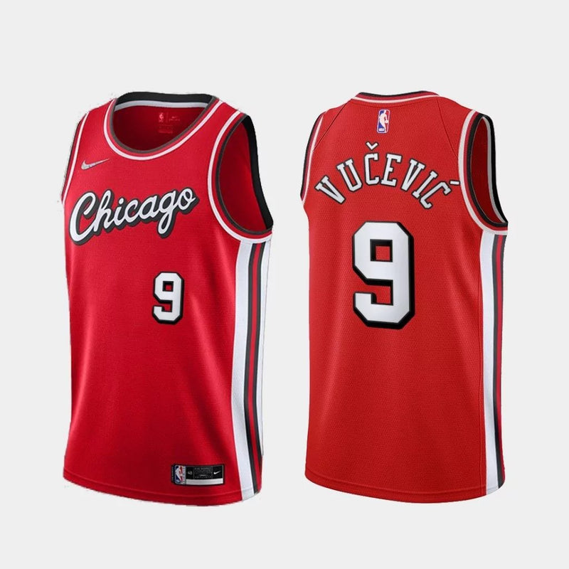 Regata NBA Chicago Bulls Edition 21-22 Nike Authentic Vucenic 9 - Vermelha