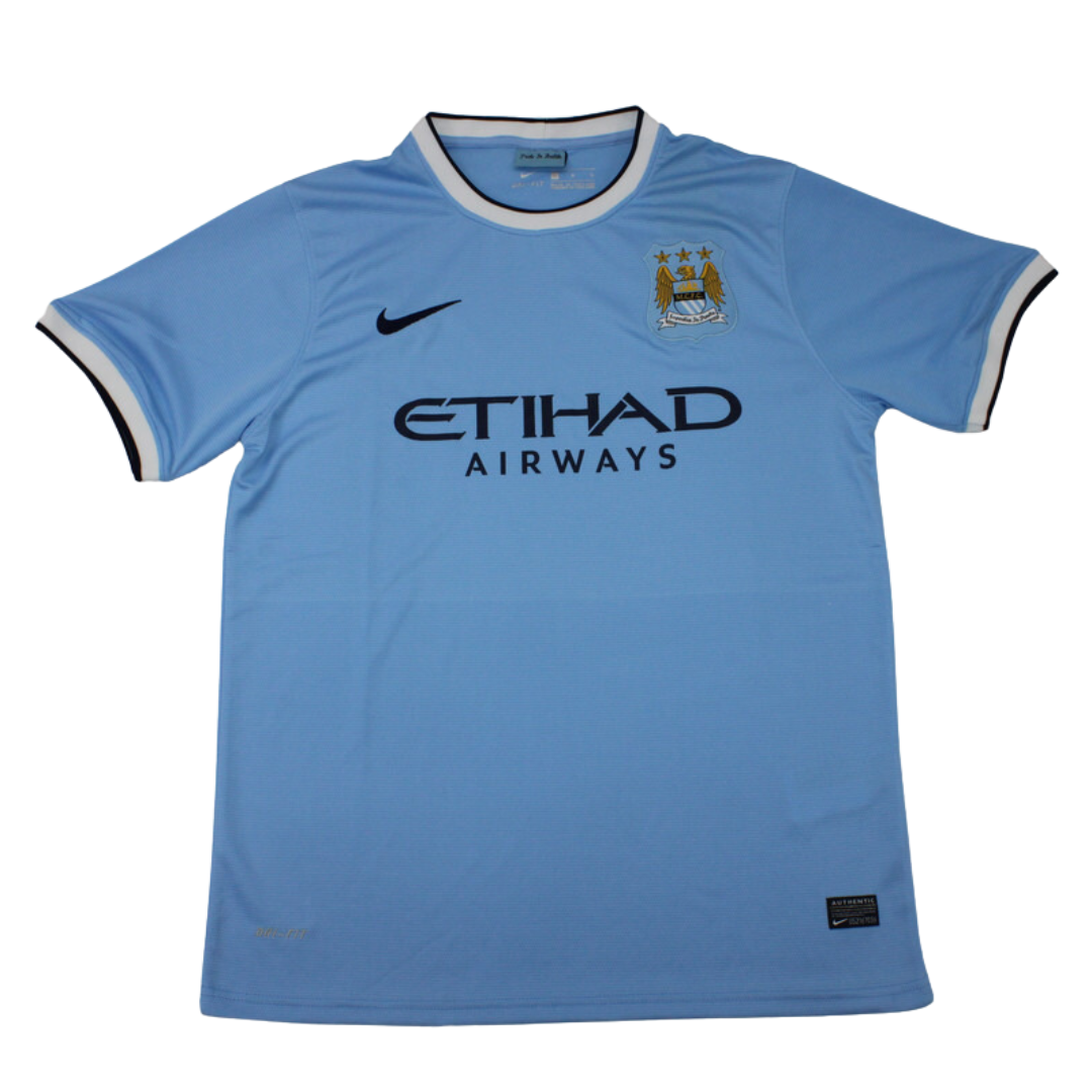 Camisa Manchester City Home 13/14 - Versão Retrô "Kun Aguero" Nº 16 - Imagem 2