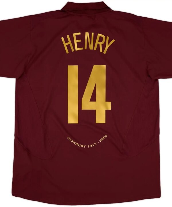 Camisa Arsenal Home 05/06 - Versão Retrô "Henry" Nº 14