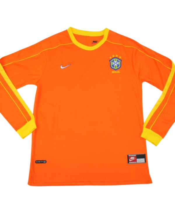 Camisa Brasil Manga Longa 1998 - Versão Retrô