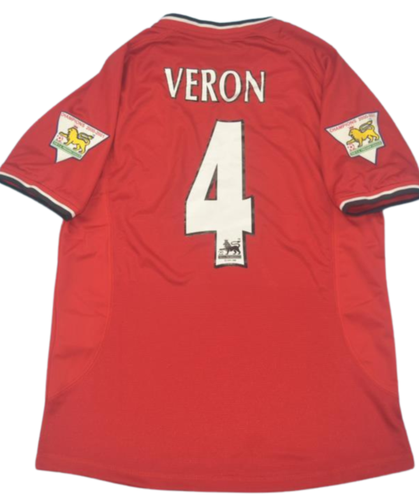 Camisa Manchester United Home 00/02 - Versão Retrô "Veron" Nº 4