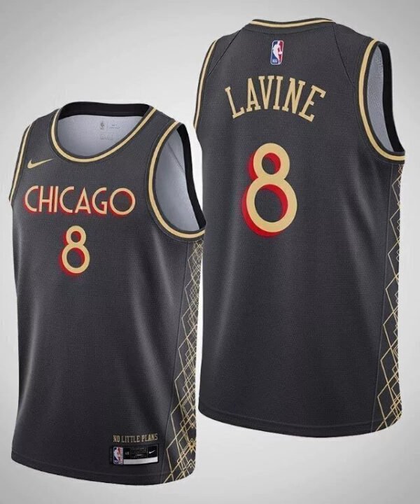 Regata NBA Chicago Bulls Edition 20-21 Authentic Lavine 8 - Preta