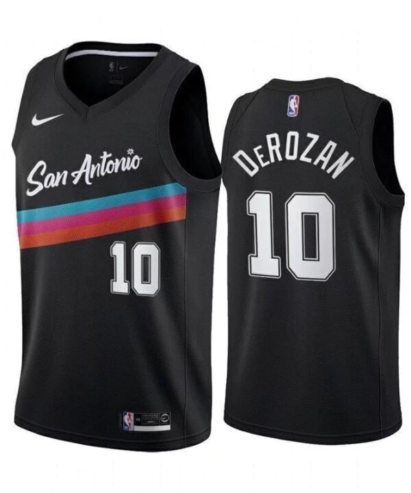 Regata NBA San Antonio Spurs City Edition 20/21 Authentic Swingman DeRozan 10 - Preta