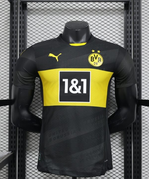 Camisa Borussia Dortmund Away 2024/25 Jogador Masculino - Preta e Amarela