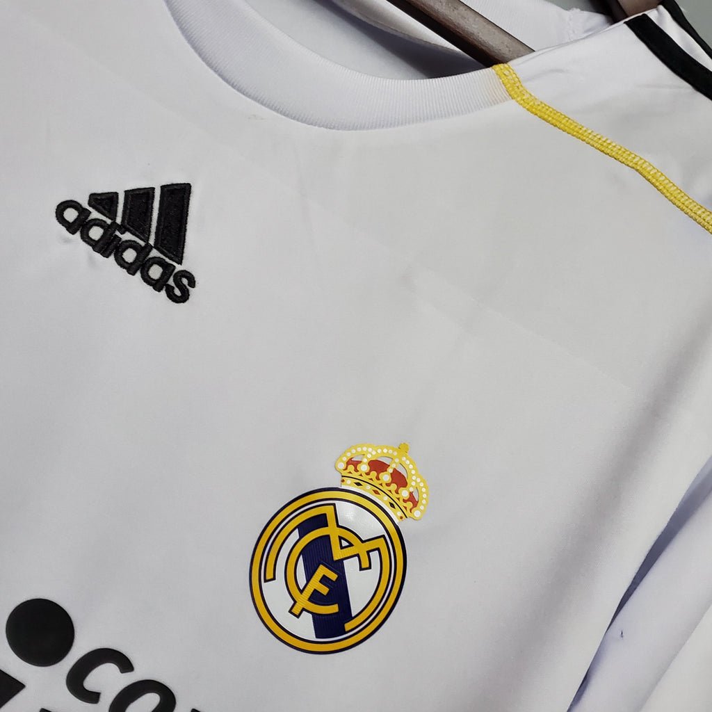 Camisa Retrô Real Madrid I Home 2009/10 Masculino Branco - Imagem 5