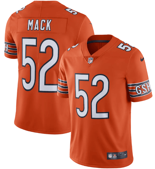 Camisa NFL Chicago Bears Vapor Limited Jersey Laranja