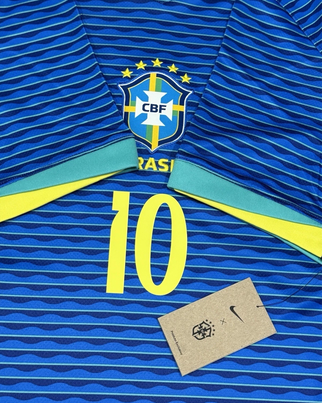 Camisa Da Seleção Brasileira 2024/25 Away Azul Nº 10 Neymar - - Imagem 15