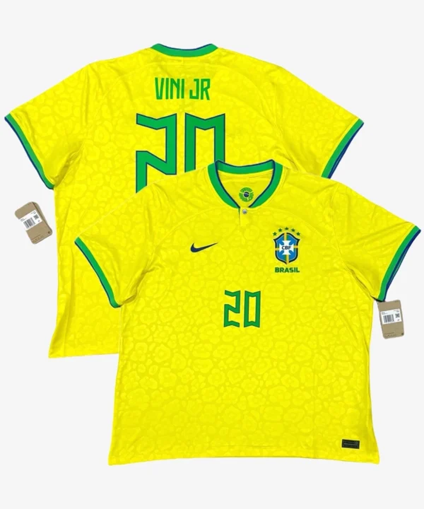Camisa Da Seleção Brasileira 2022/23 Home Nº 20 Vini Jr -