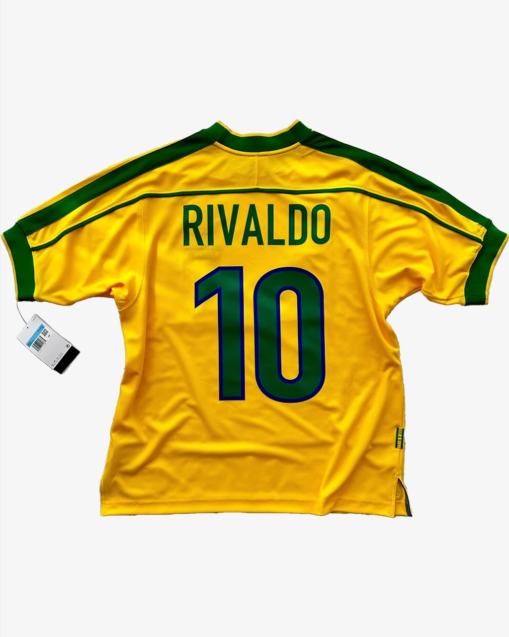 Camisa Retrô Seleção Brasileira 1998 Rivaldo Nº 10 Copa Do Mundo -