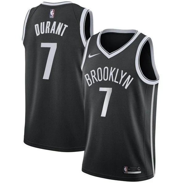 Regata NBA Brooklyn Nets Authentic Durant 7 - Preta e Branca