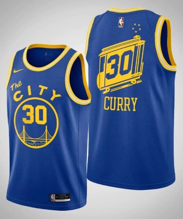 Regata NBA Golden State Warriors Classic Edition 20/21 Authentic Curry 30 - Azul
