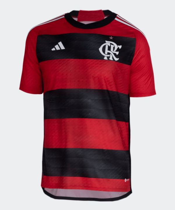 Camisa Flamengo I 23/24 s/n° Torcedor Masculina - Vermelho+Preto