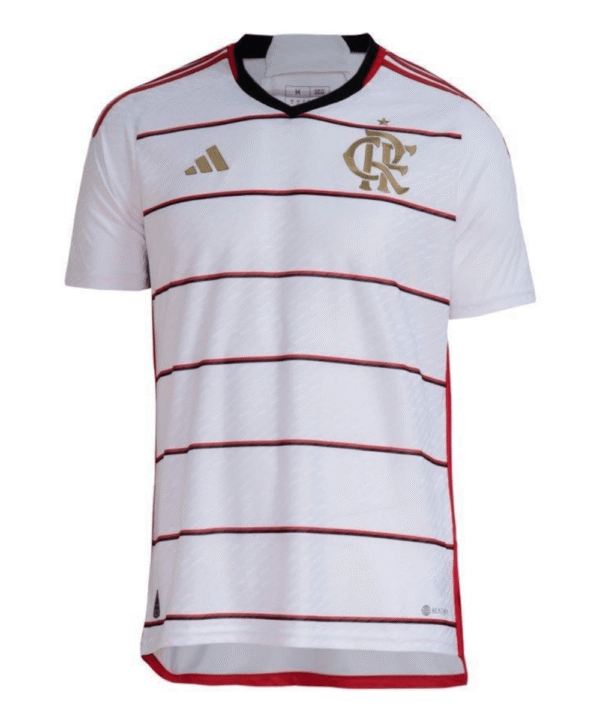 Camisa Flamengo II 23/24 s/n° Torcedor Masculina - Branca com detalhes em Dourado