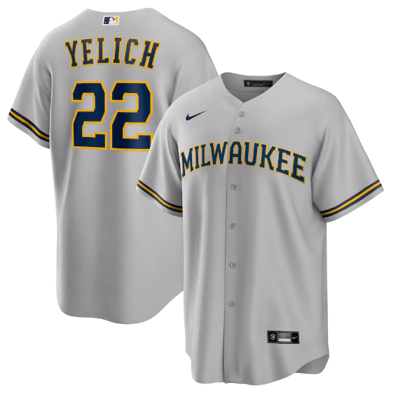 Jersey Milwaukee Brewers Cinza Torcedor