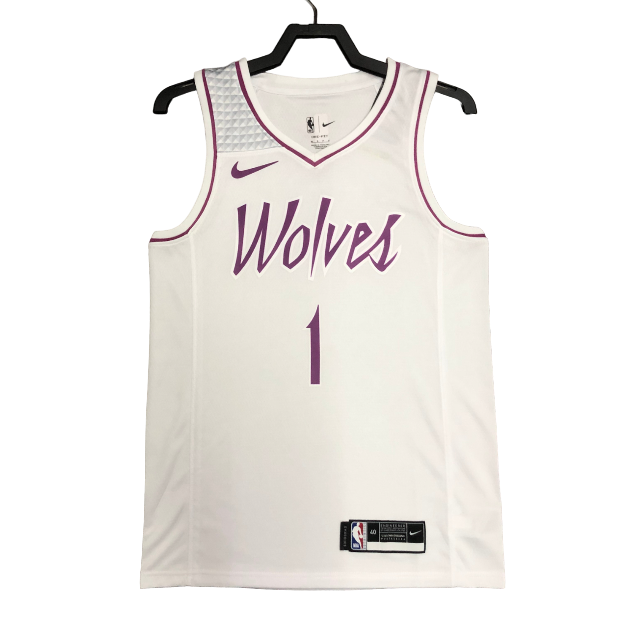 Regata NBA Minnesota Timberwolves Authentic Edwards 1 - Branca